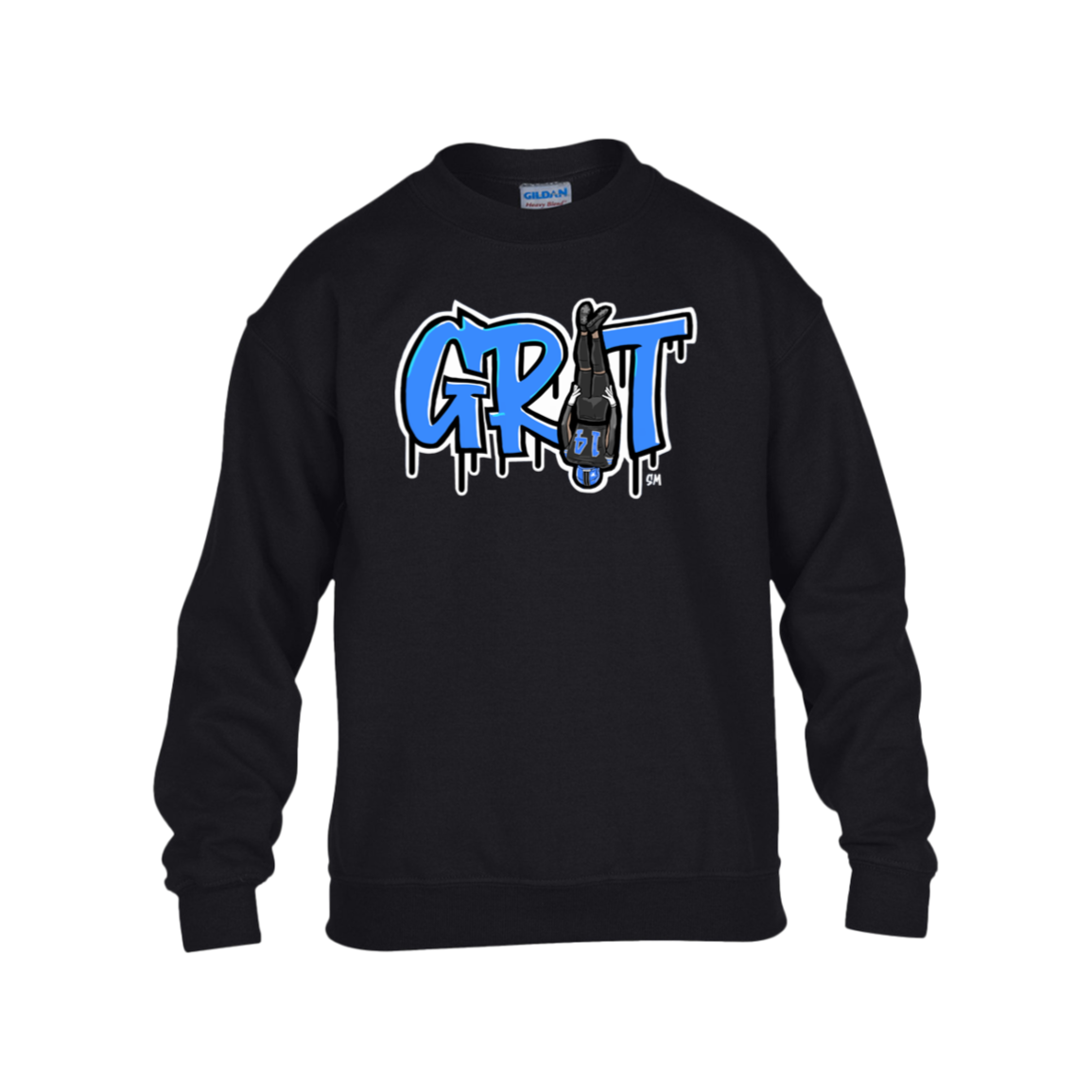 Detroit GRIT Black Kids Heavy Blend Fleece