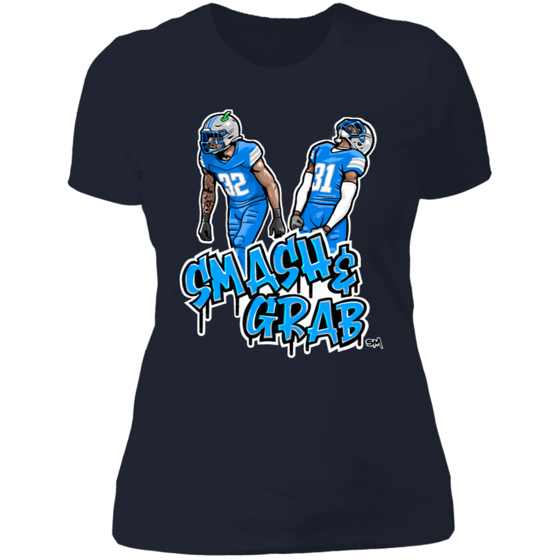 Smash & Grab Women's T-Shirt with Blue Jersey