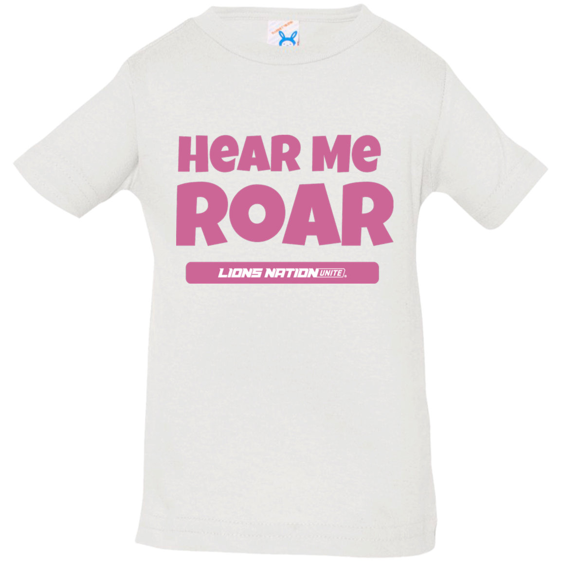 Hear Me Roar Infant White Jersey T-Shirt