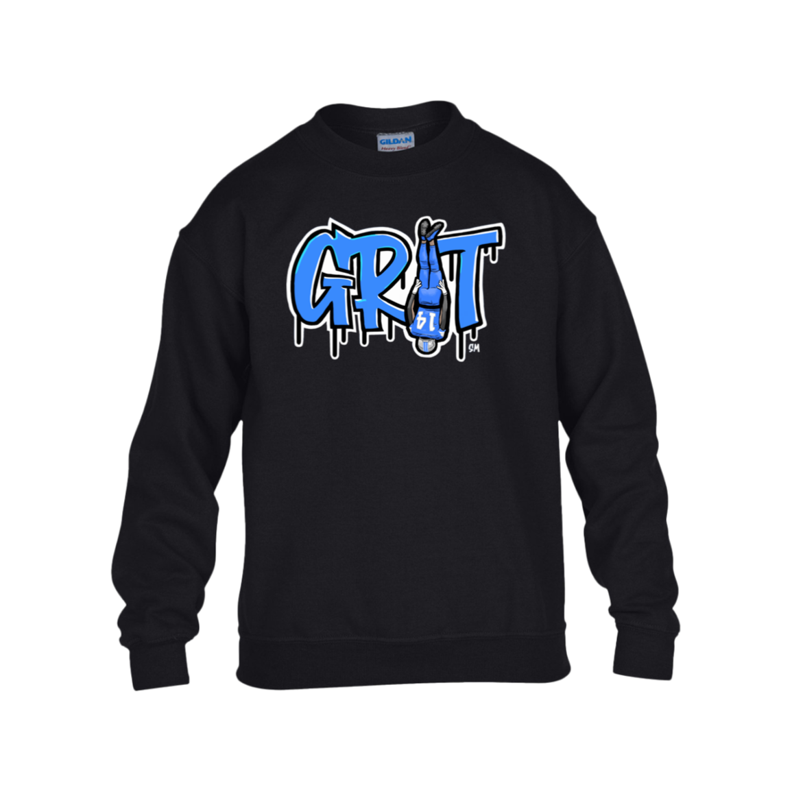 Detroit GRIT Black Kids Heavy Blend Fleece