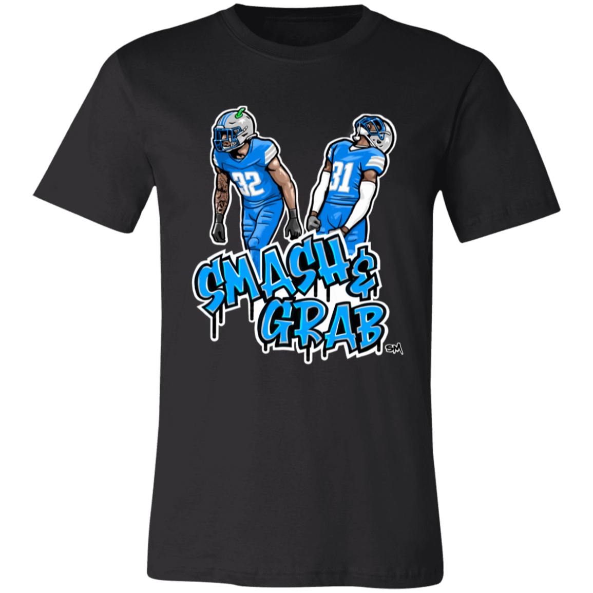 Smash & Grab Unisex T-Shirt with Blue Jersey