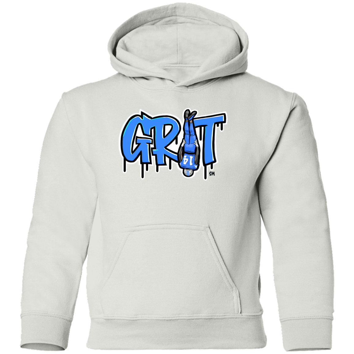 Detroit GRIT White Youth Pullover Hoodie