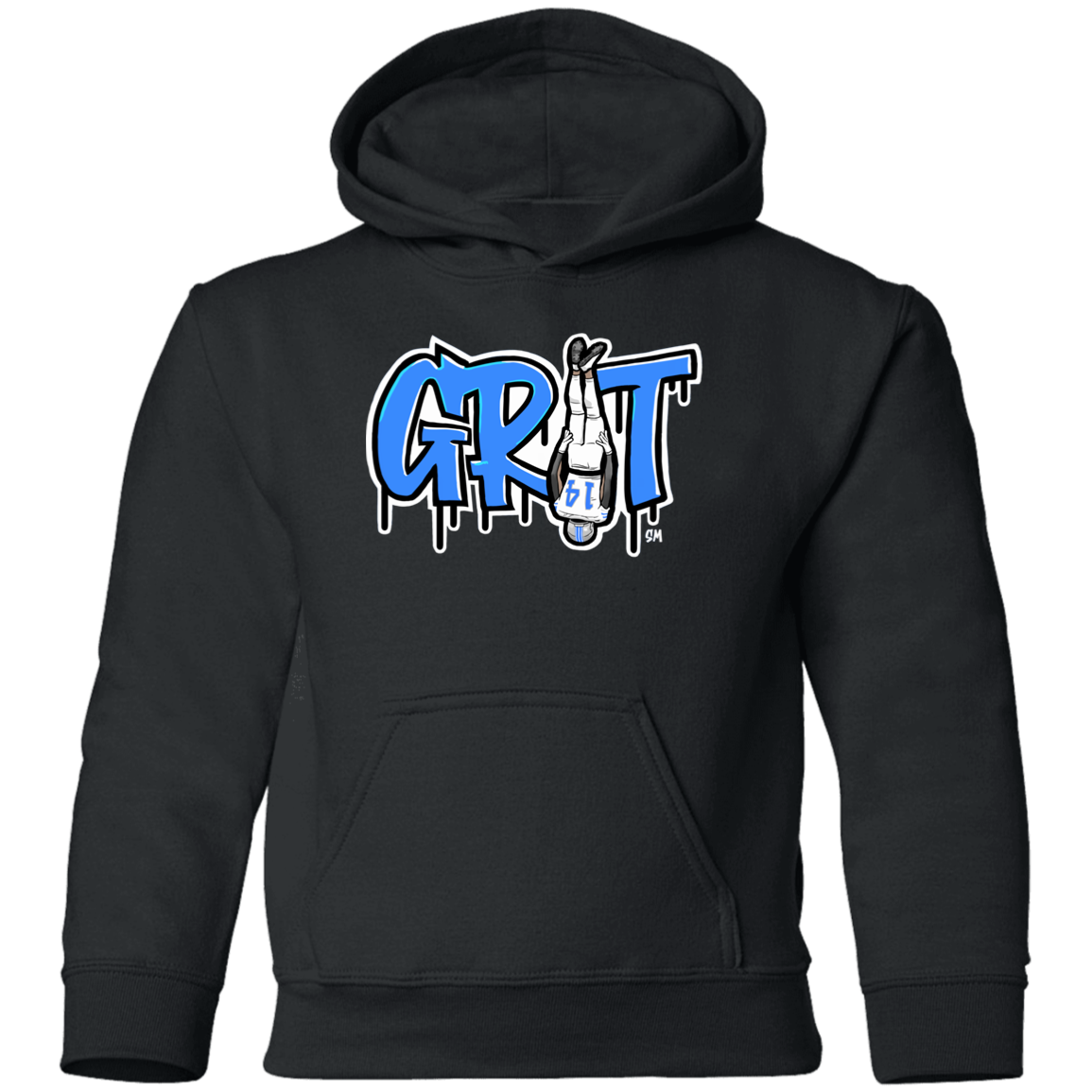 Detroit GRIT Black Youth Pullover Hoodie
