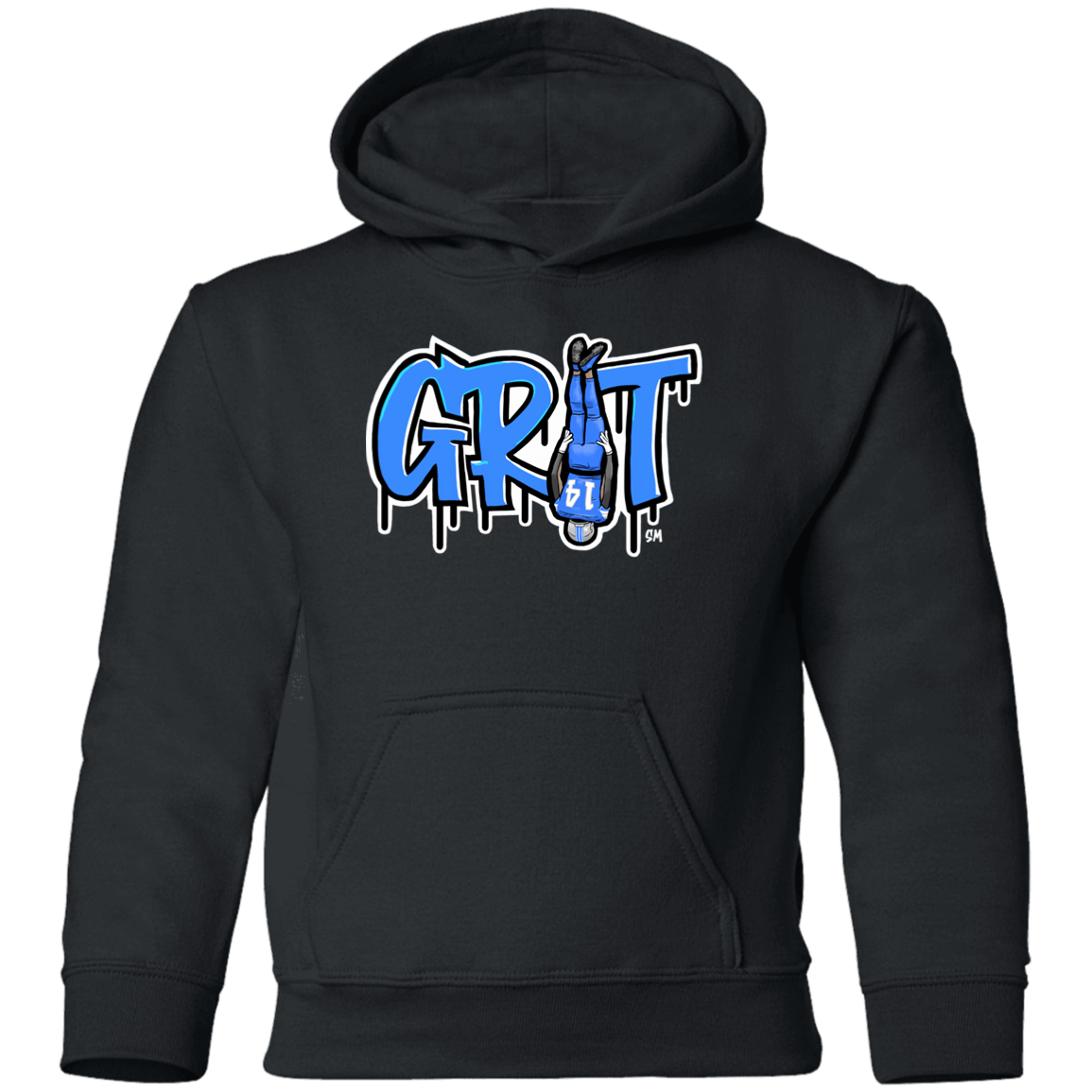 Detroit GRIT Black Youth Pullover Hoodie