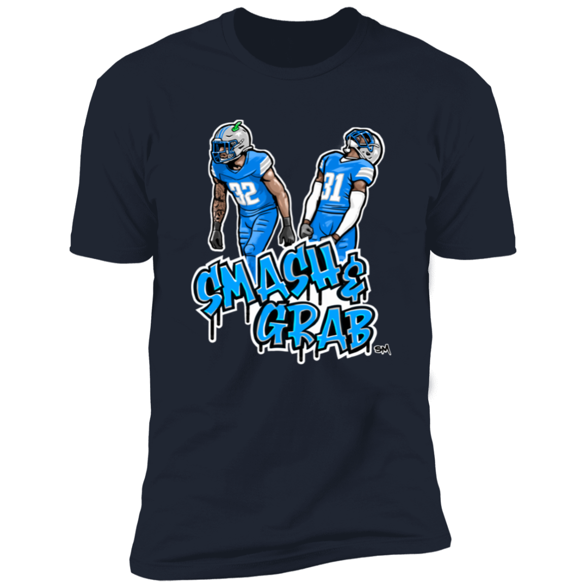 Smash & Grab Men's T-Shirt with Blue Jersey