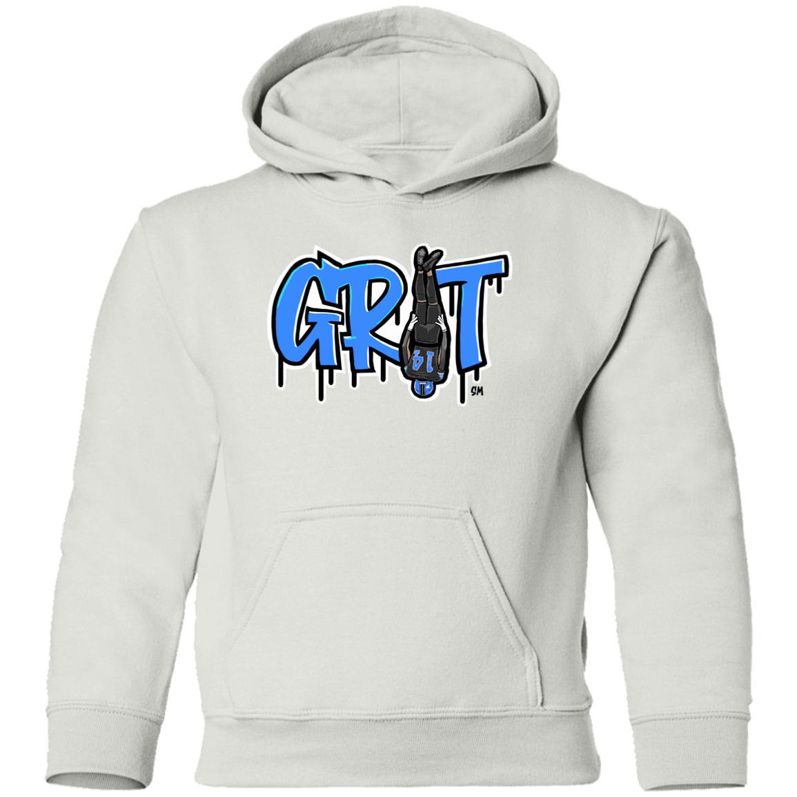 Detroit GRIT White Youth Pullover Hoodie