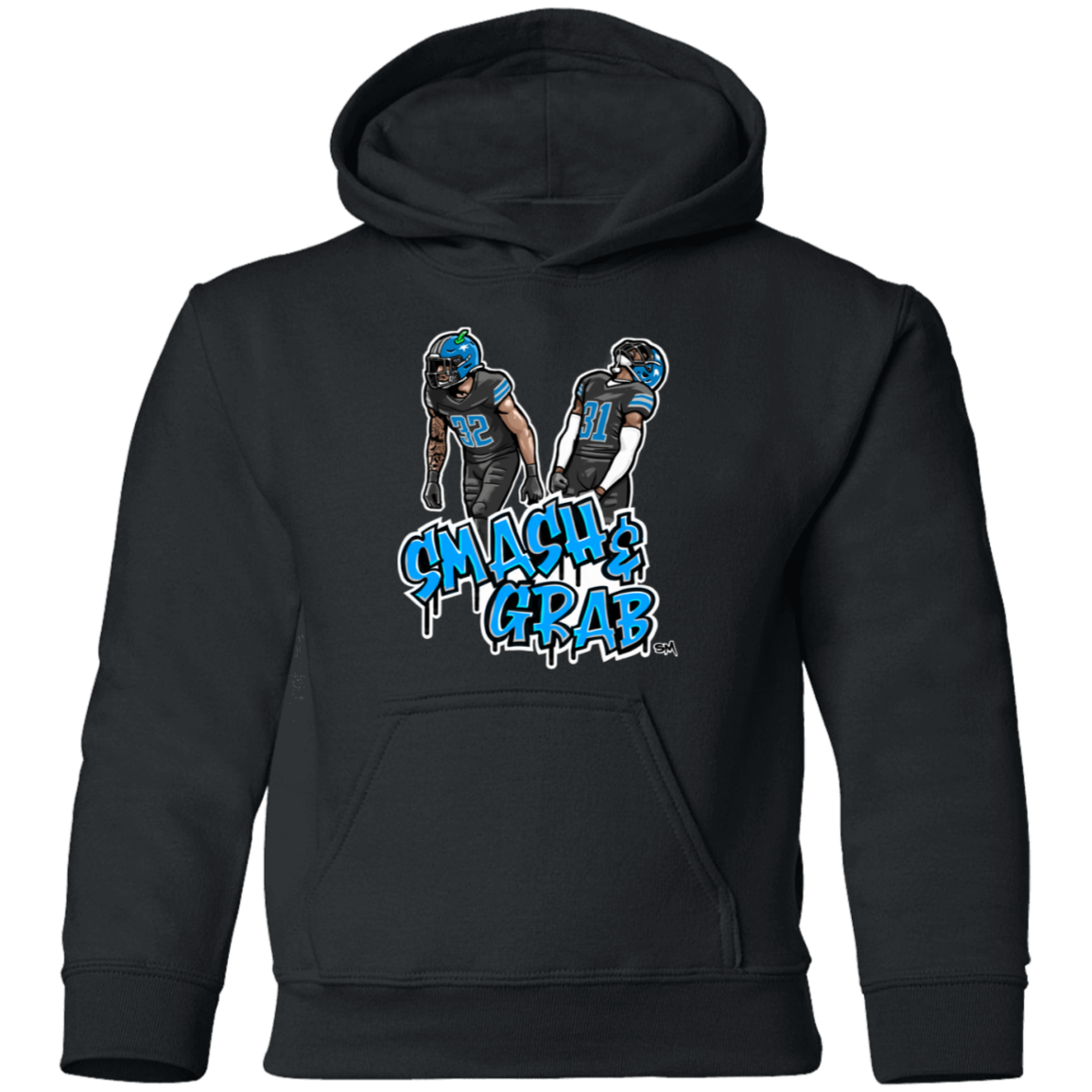 Smash & Grab Youth Pullover Hoodie with Black Jersey