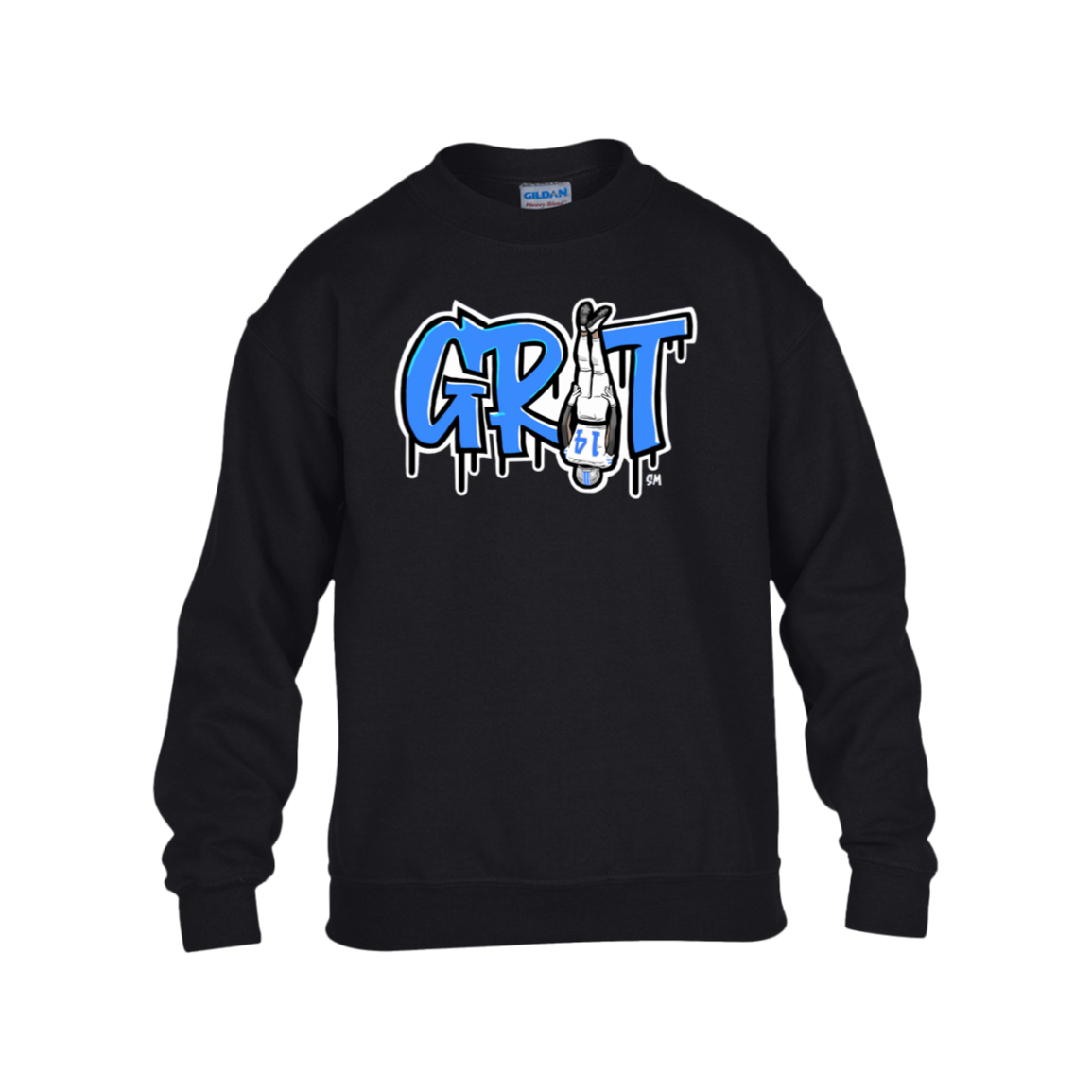 Detroit GRIT Black Kids Heavy Blend Fleece