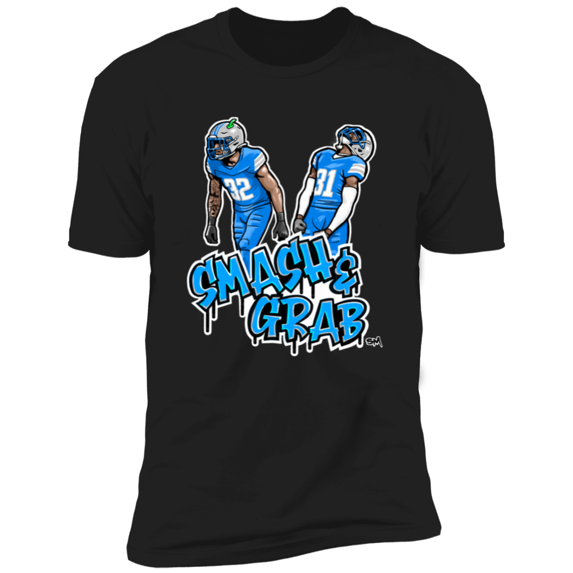 Smash & Grab Men's T-Shirt with Blue Jersey