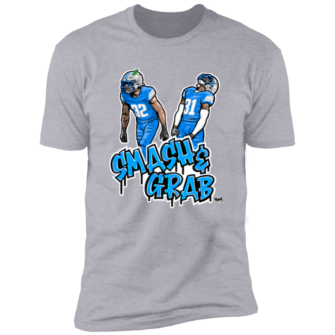 Smash & Grab Men's T-Shirt with Blue Jersey