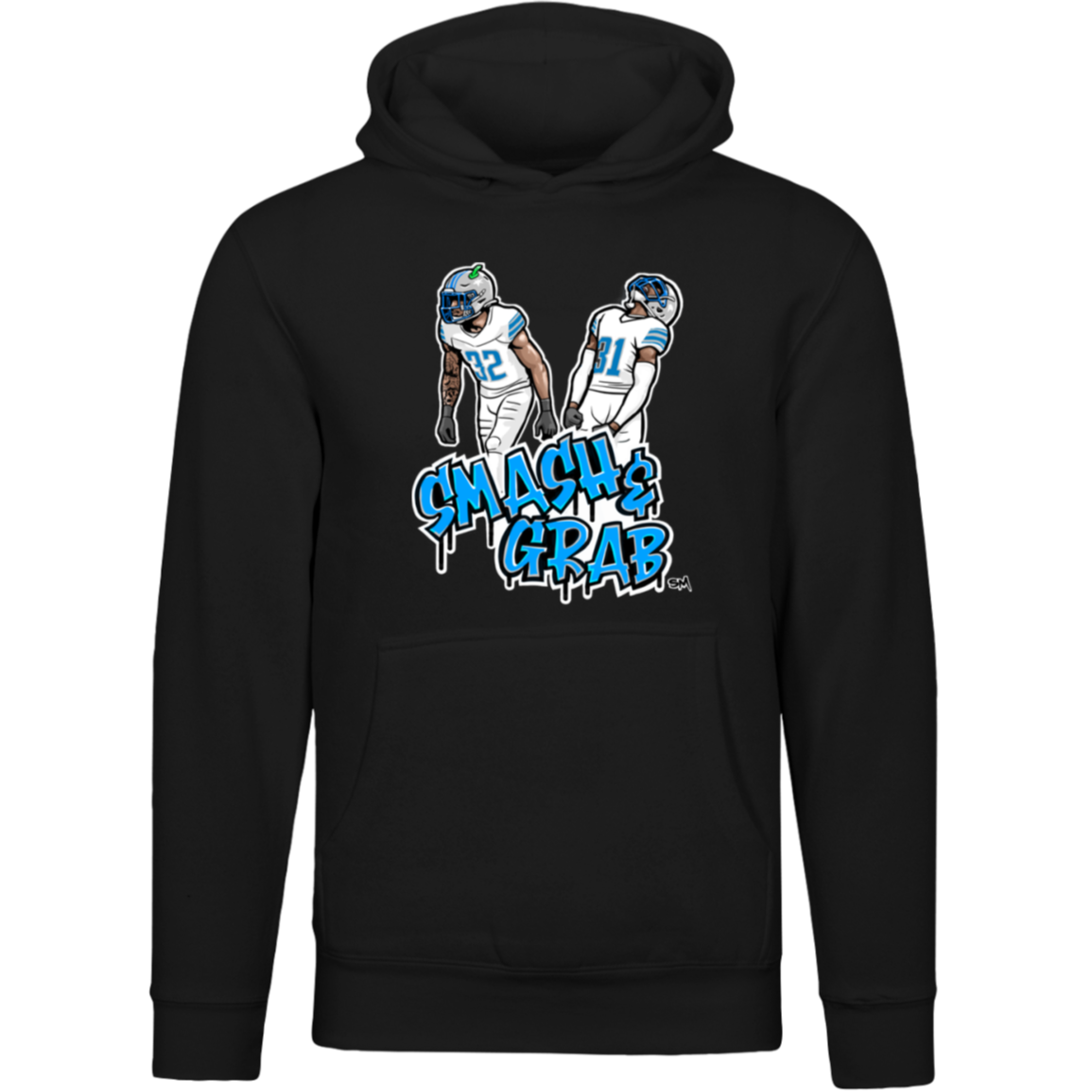 Smash & Grab Unisex Hoodie with White Jersey