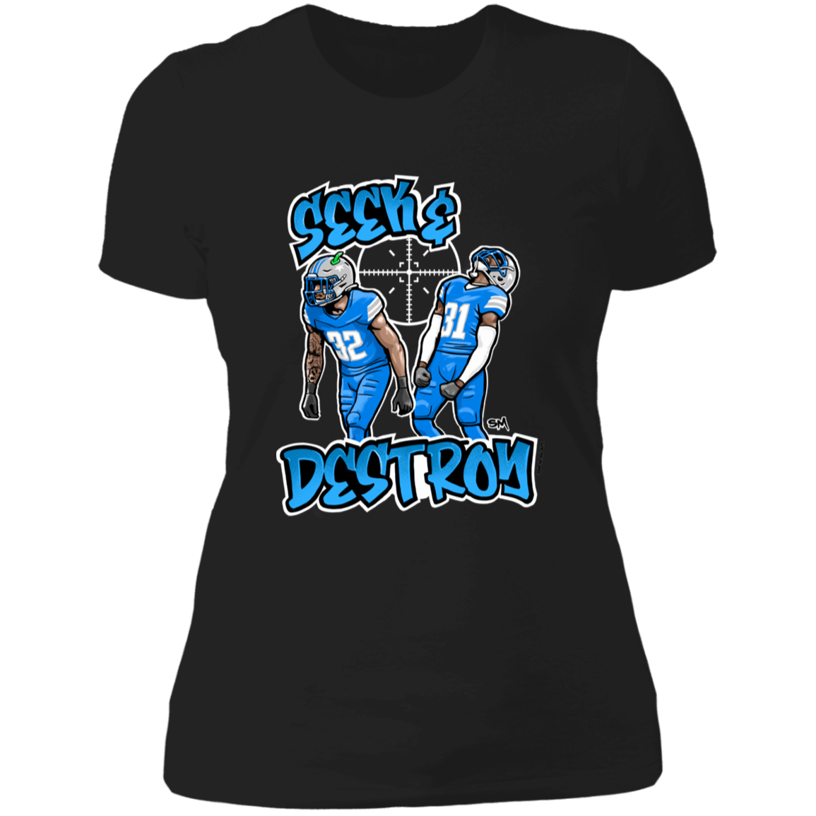 Seek & Destroy Women's Black T-Shirt
