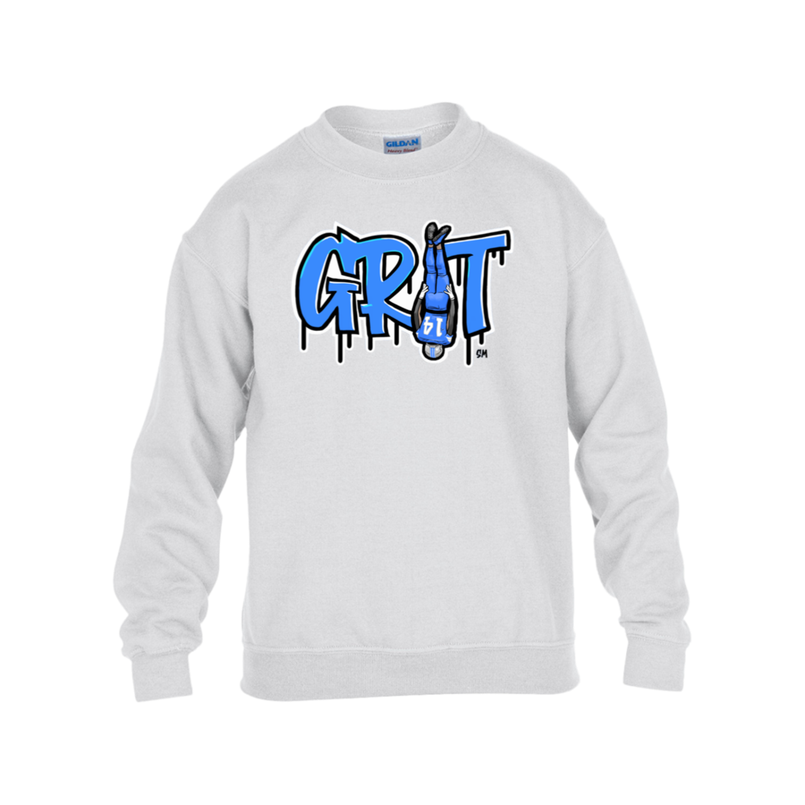 Detroit GRIT White Kids Heavy Blend Fleece