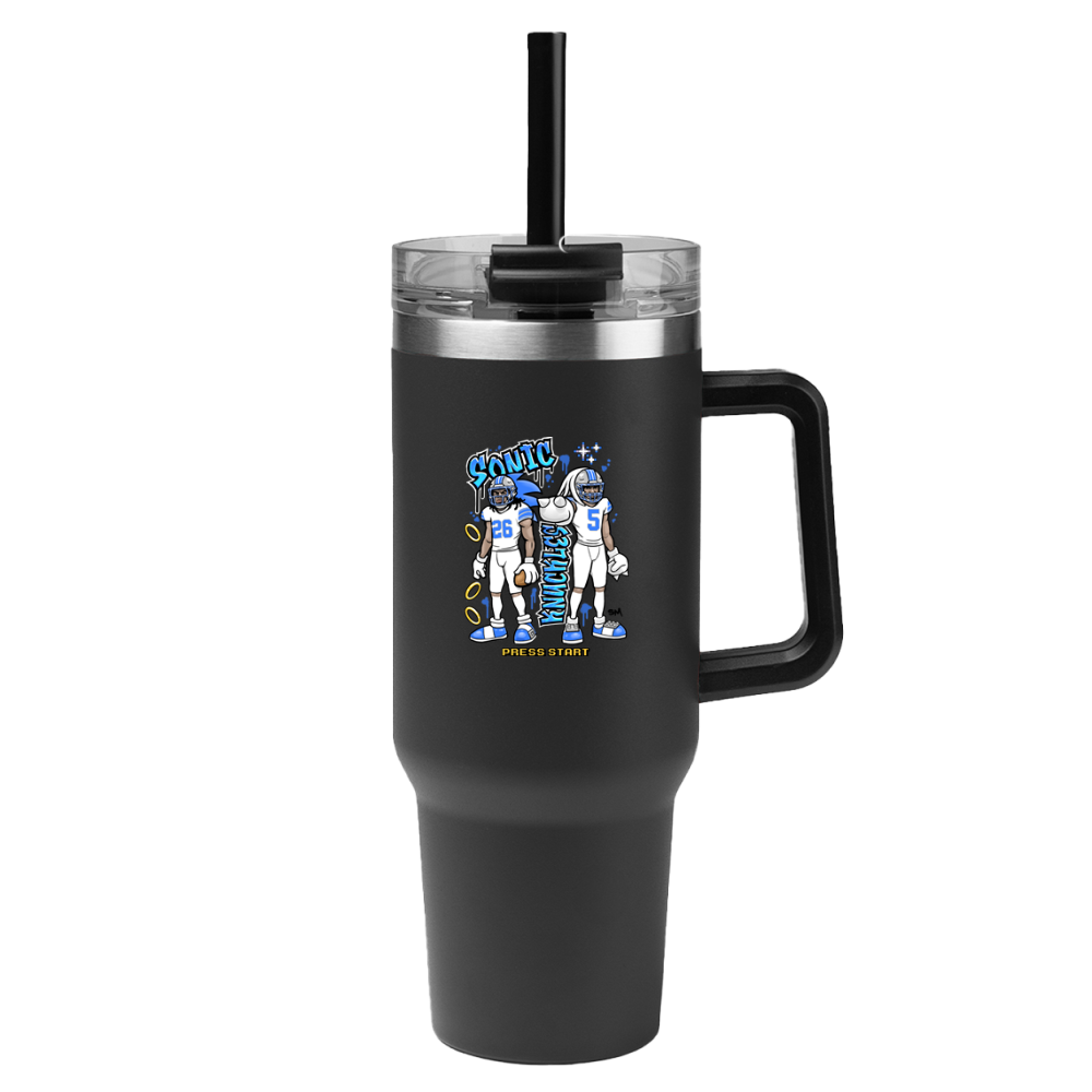 Sonic & Knuckles 40 oz Tumbler – White Jersey Edition