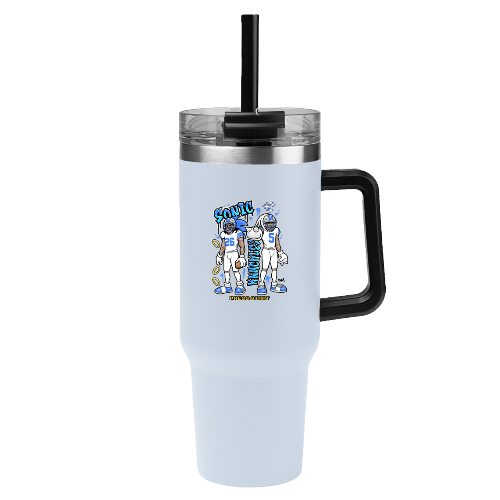 Sonic & Knuckles 40 oz Tumbler – White Jersey Edition
