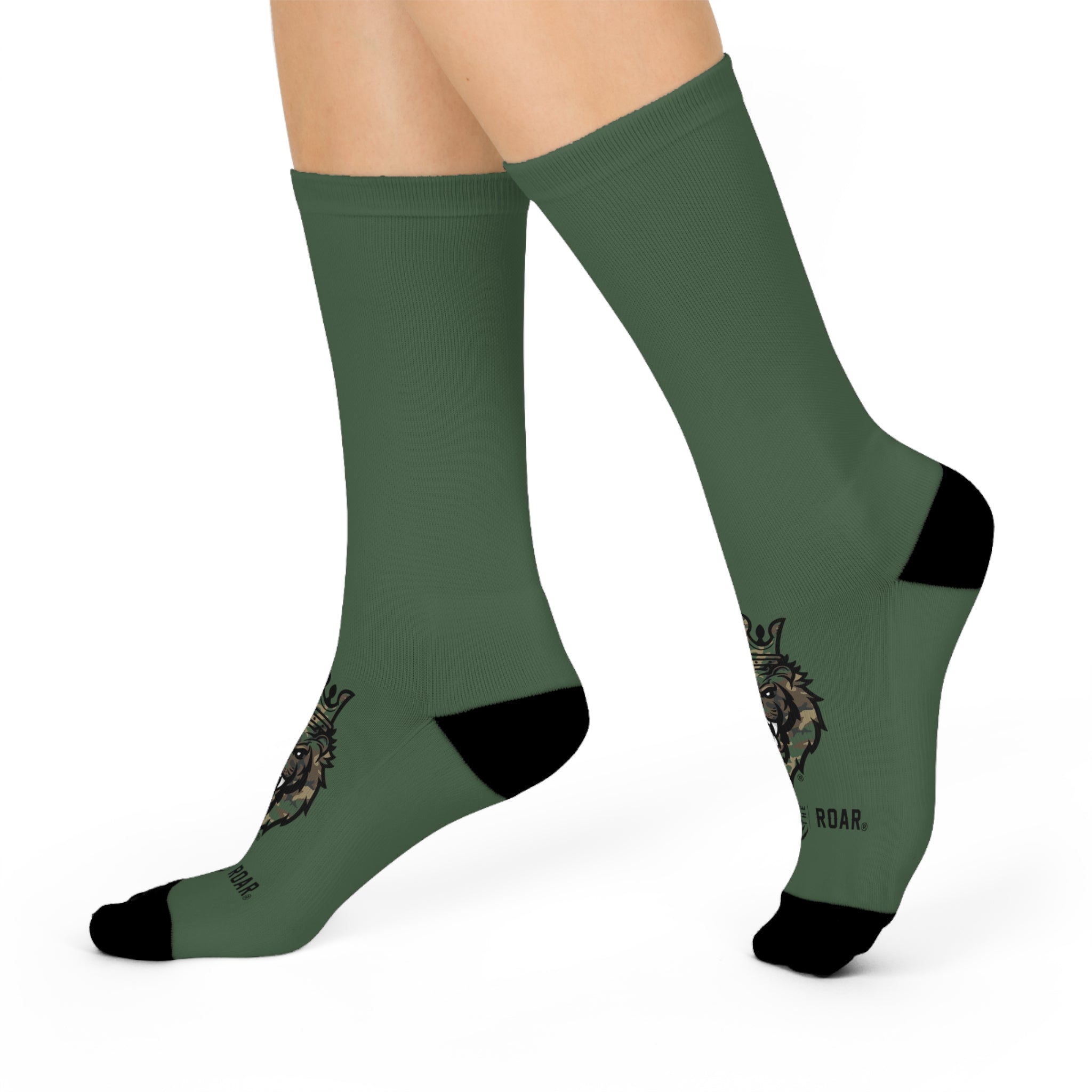 Respect the Roar® Cushioned Crew Socks (Green)