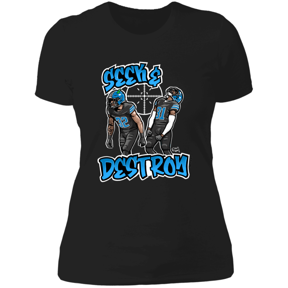 Seek & Destroy Women's Black T-Shirt