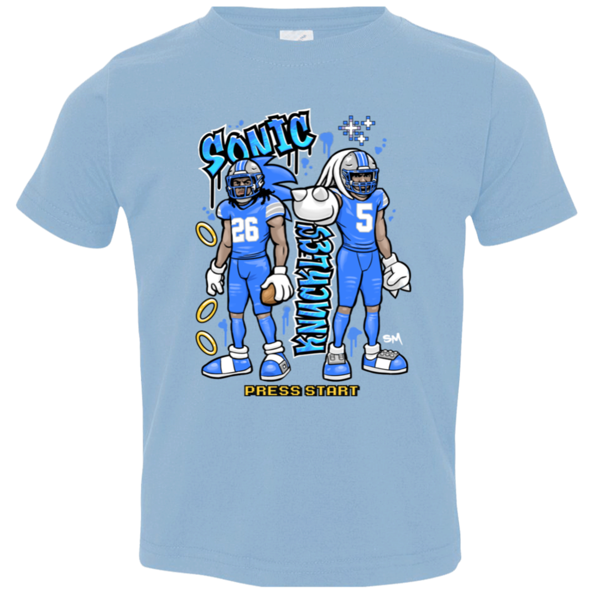 Detroit Sonic & Knuckles Blue Jersey Toddler T-Shirt