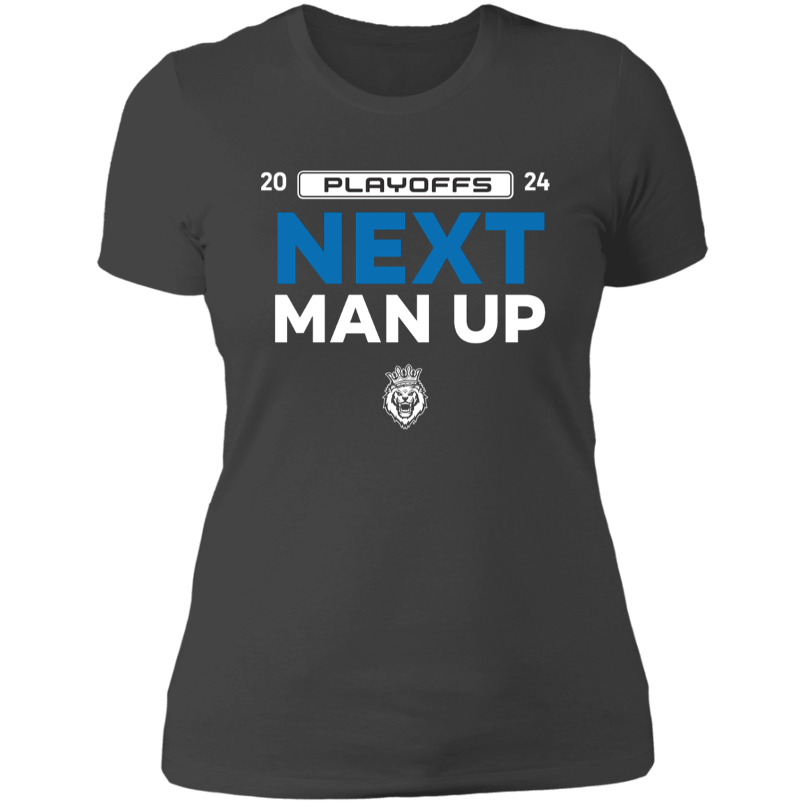 Women's Lions Nation Unite® 2024 Official Fan Playoffs T-Shirt Next Man Up