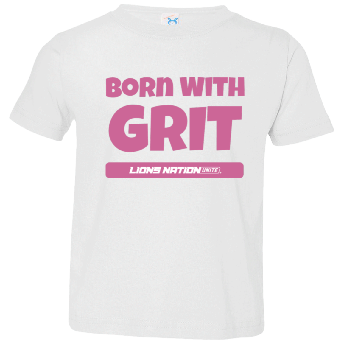 Born With Grit Toddler White Jersey T-Shirt