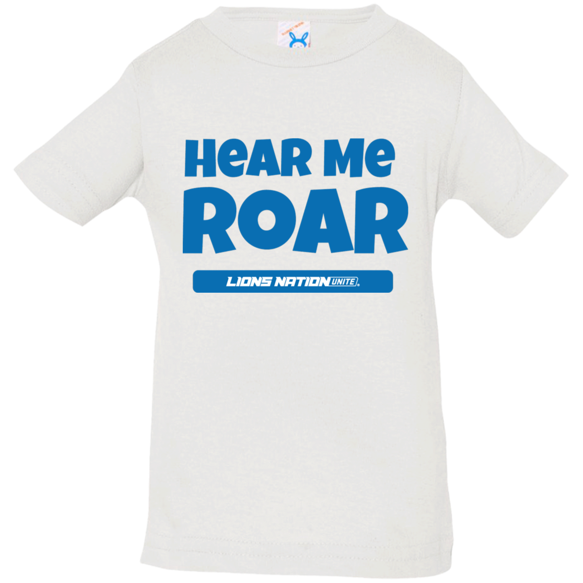 Hear Me Roar Infant White Jersey T-Shirt