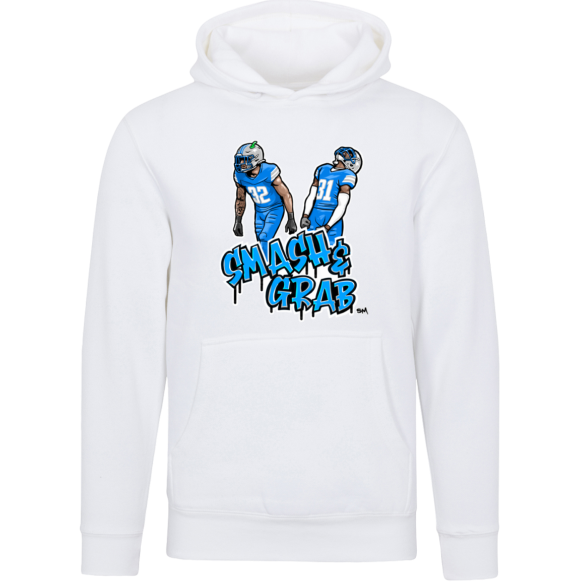 Smash & Grab Unisex Hoodie with Blue Jersey