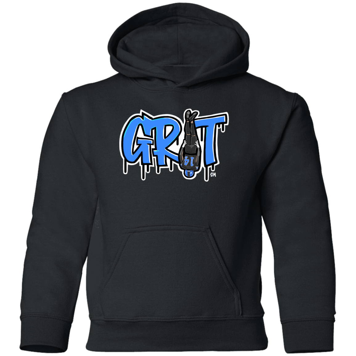 Detroit GRIT Black Youth Pullover Hoodie