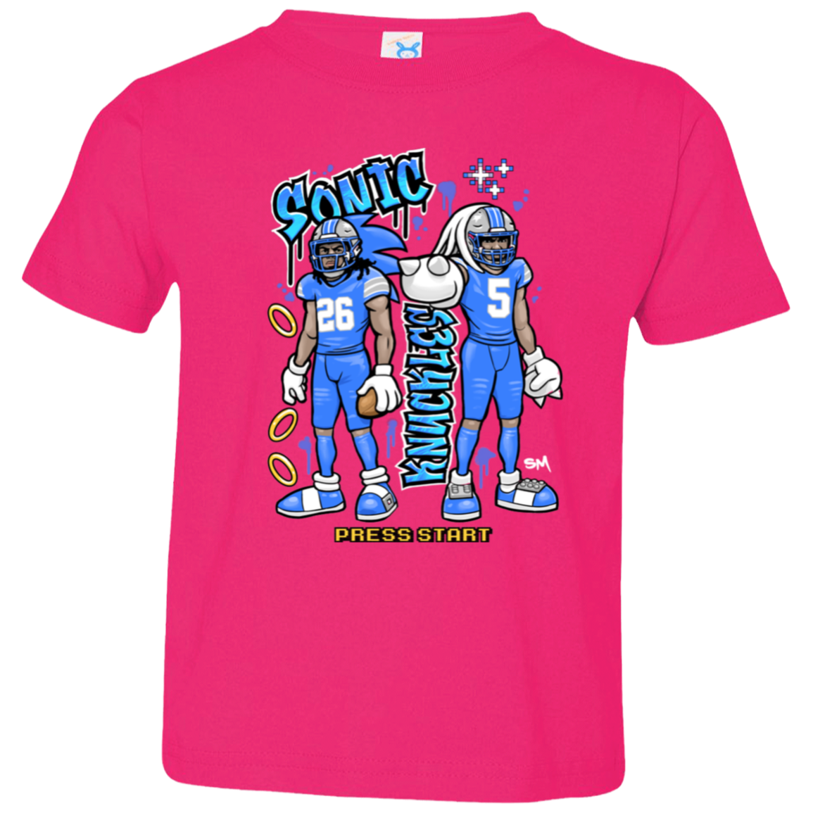 Detroit Sonic & Knuckles Blue Jersey Toddler T-Shirt