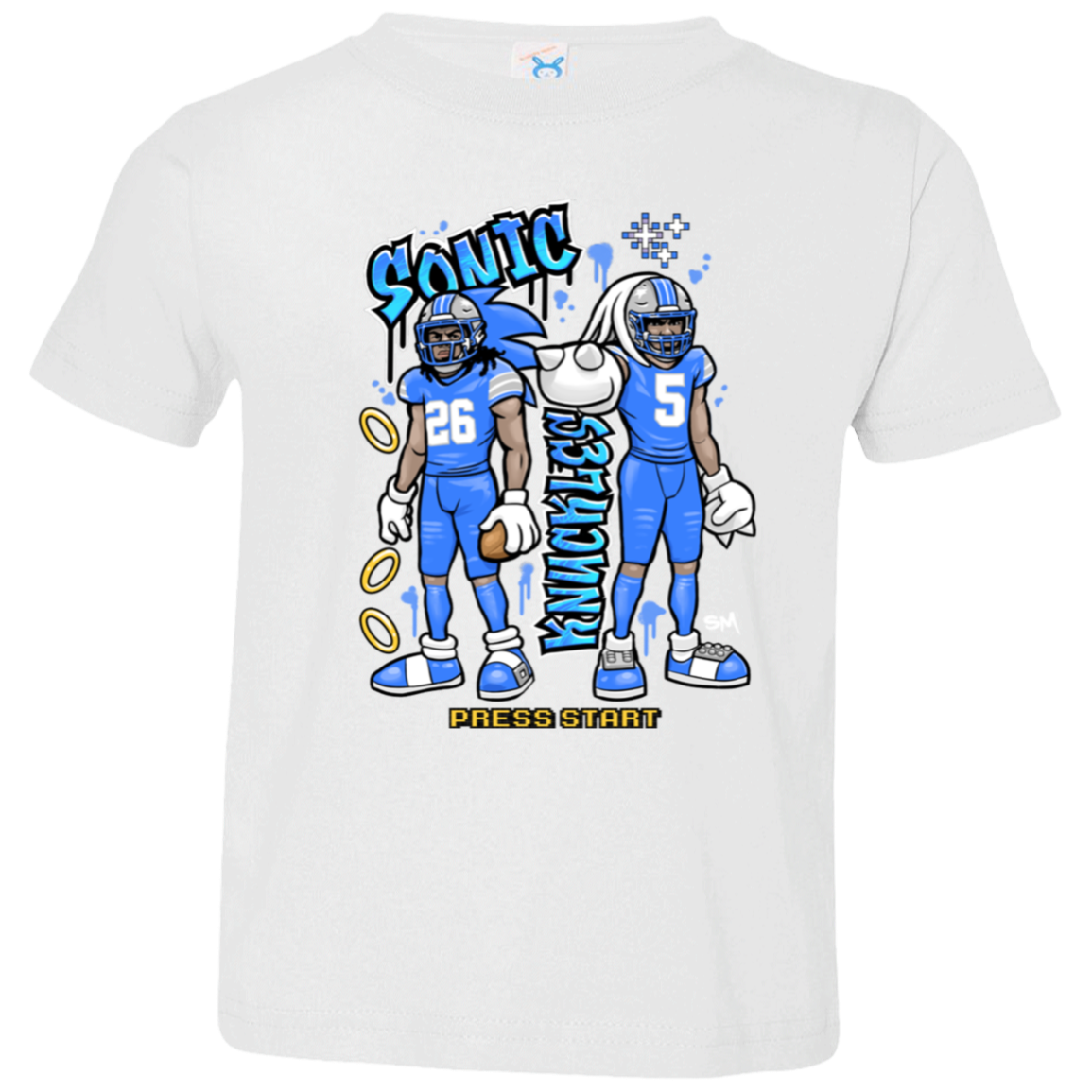 Detroit Sonic & Knuckles Blue Jersey Toddler T-Shirt