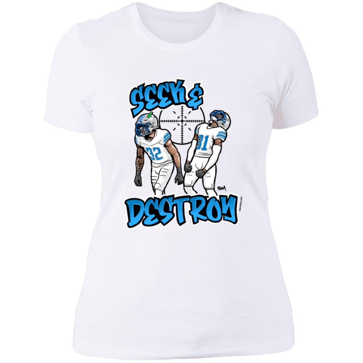 Seek & Destroy Women's White T-Shirt