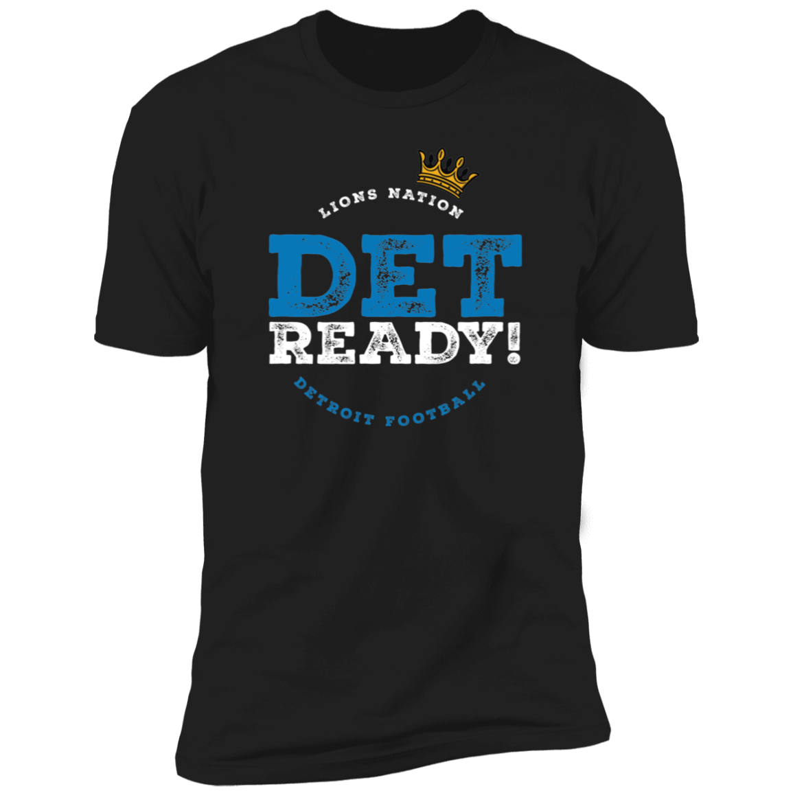 Det Ready! Detroit Football Black T-Shirt