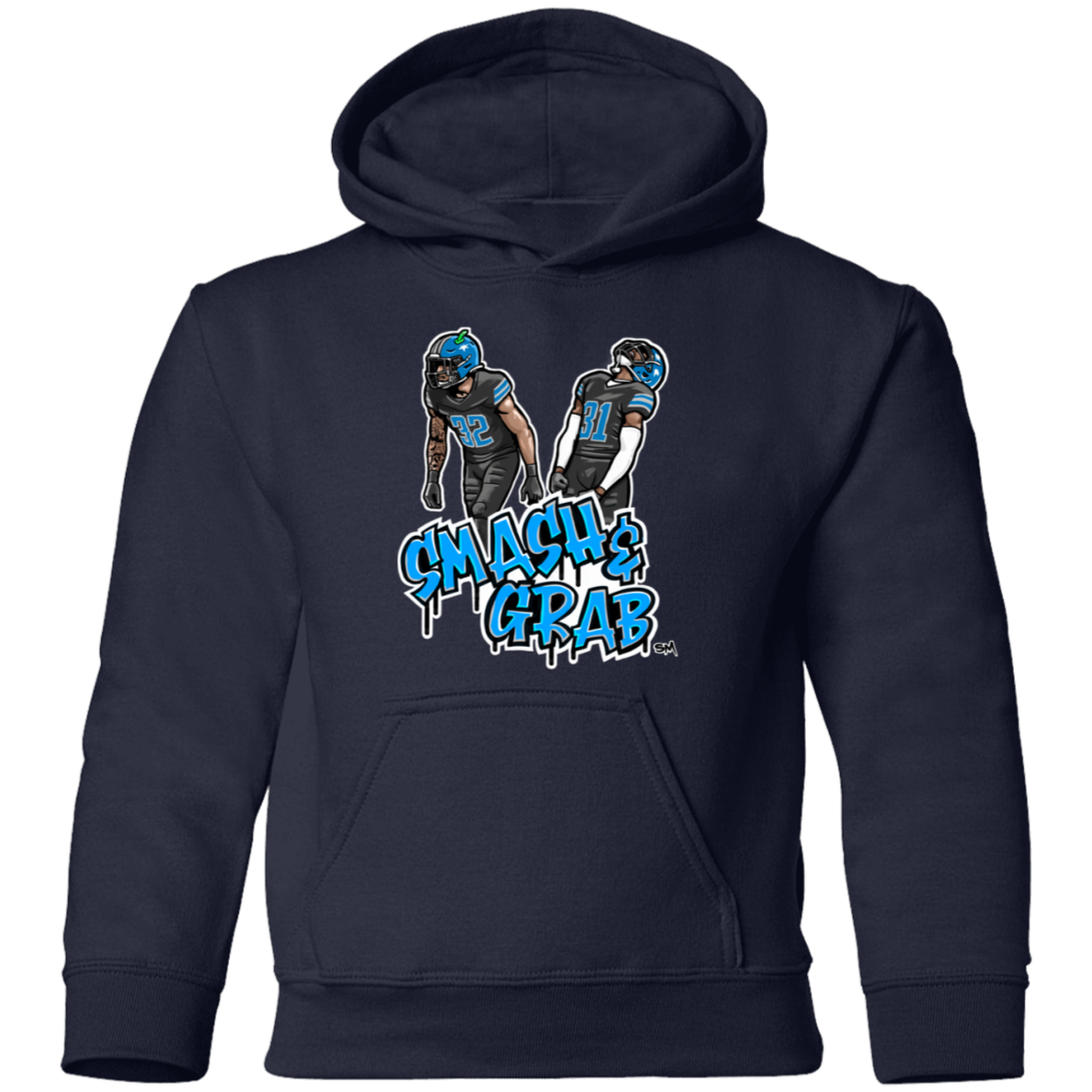 Smash & Grab Youth Pullover Hoodie with Black Jersey