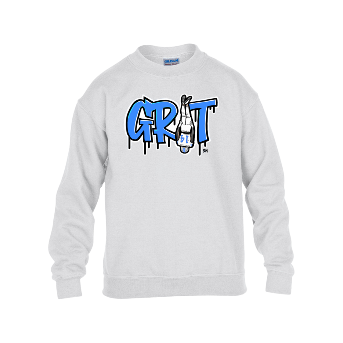 Detroit GRIT White Kids Heavy Blend Fleece