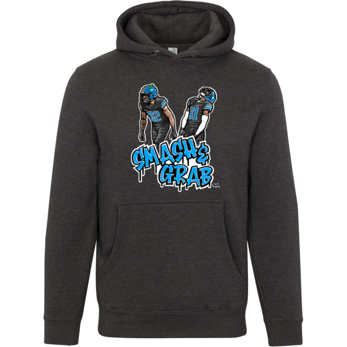 Smash & Grab Unisex Hoodie with Black Jersey