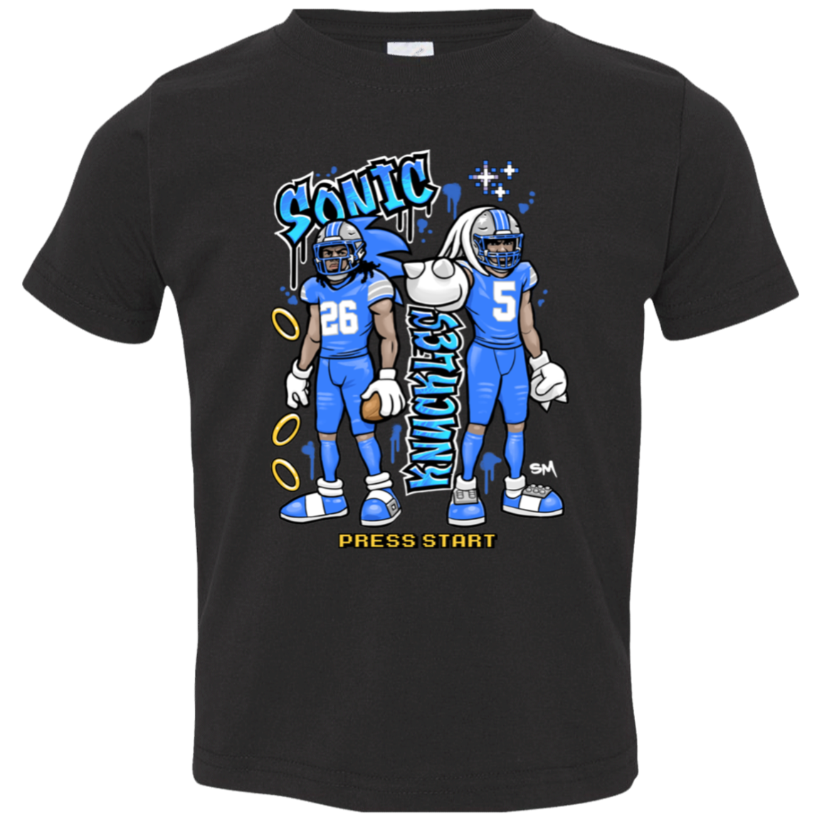 Detroit Sonic & Knuckles Blue Jersey Toddler T-Shirt