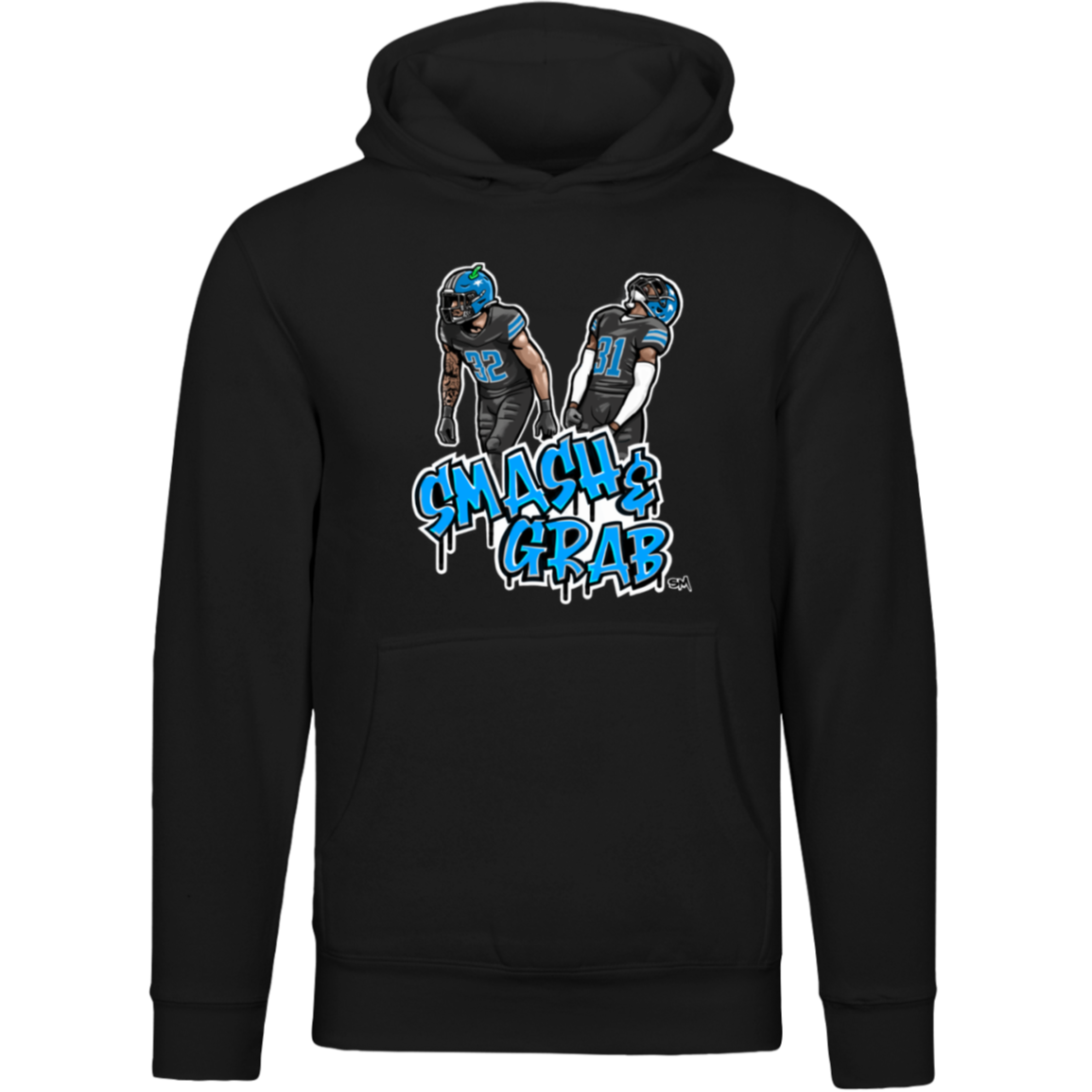 Smash & Grab Unisex Hoodie with Black Jersey