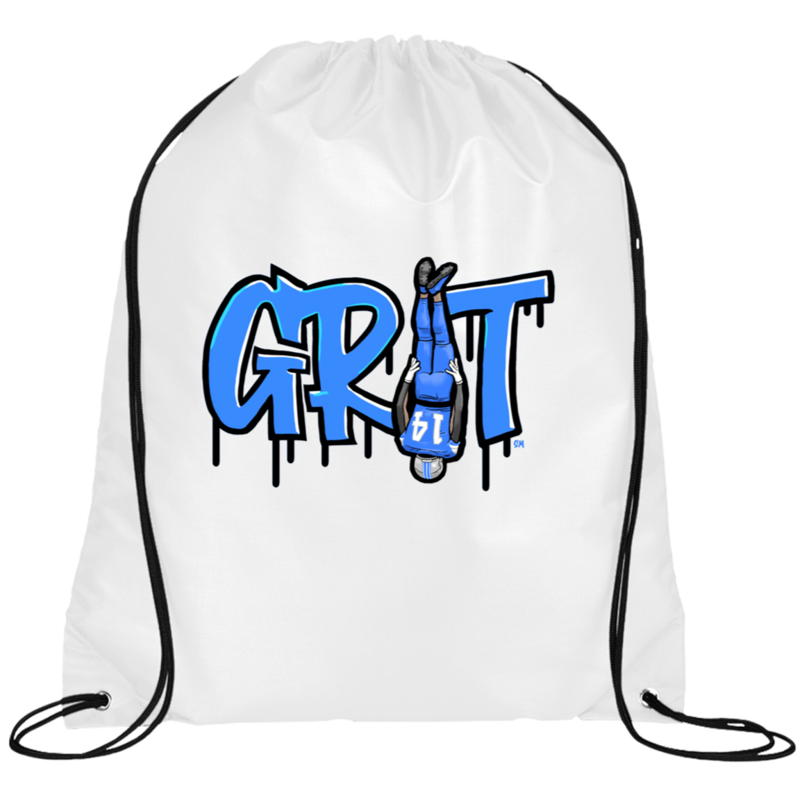 Detroit GRIT White Cinch Bag