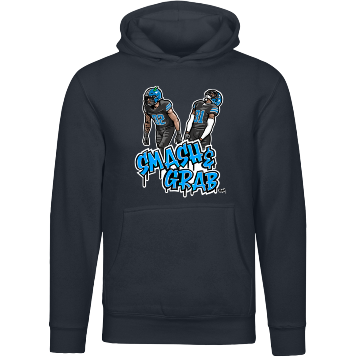 Smash & Grab Unisex Hoodie with Black Jersey