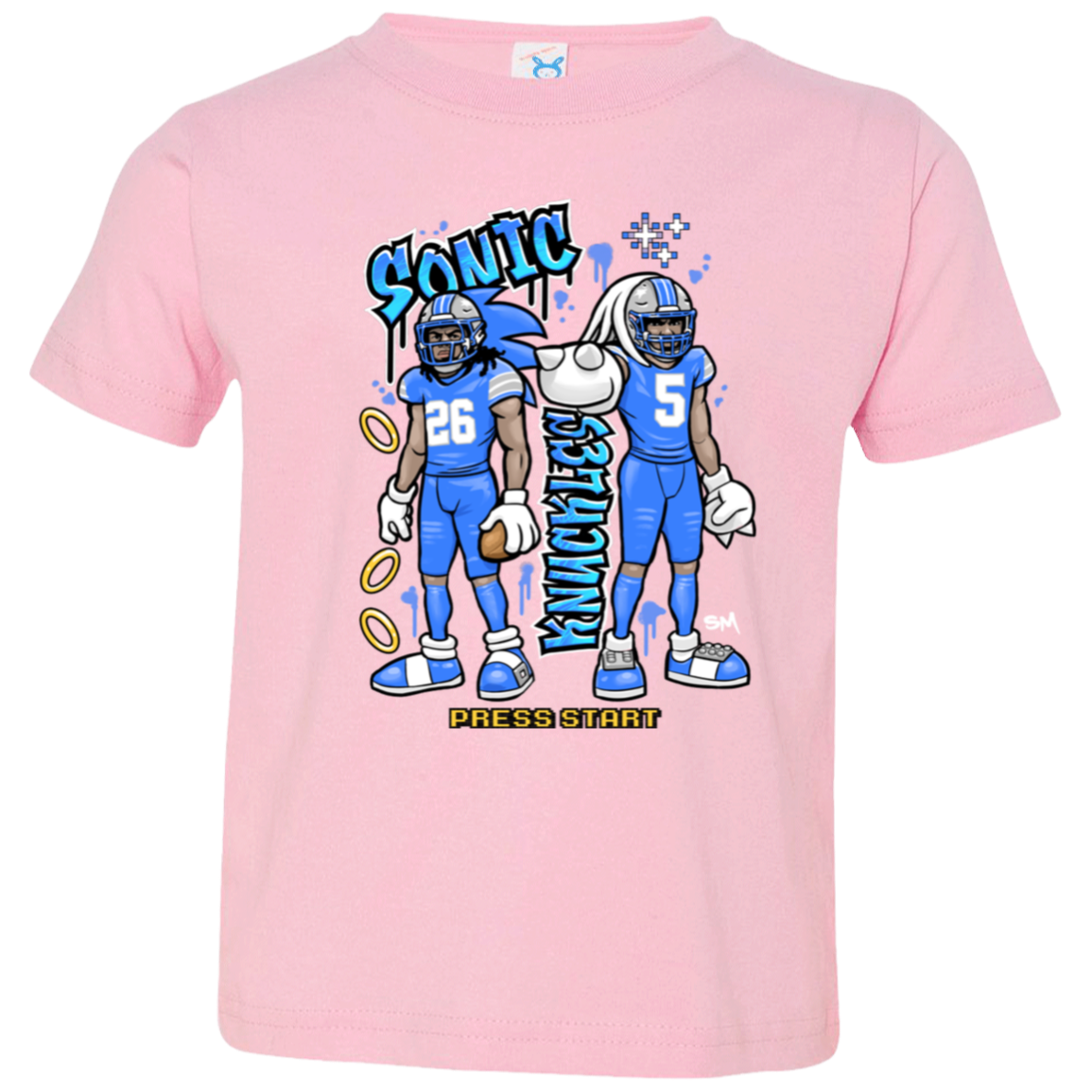 Detroit Sonic & Knuckles Blue Jersey Toddler T-Shirt