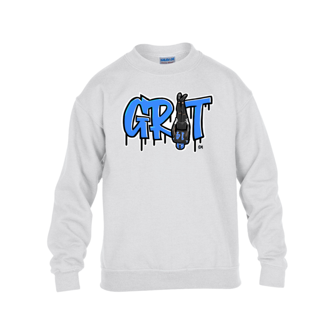 Detroit GRIT White Kids Heavy Blend Fleece