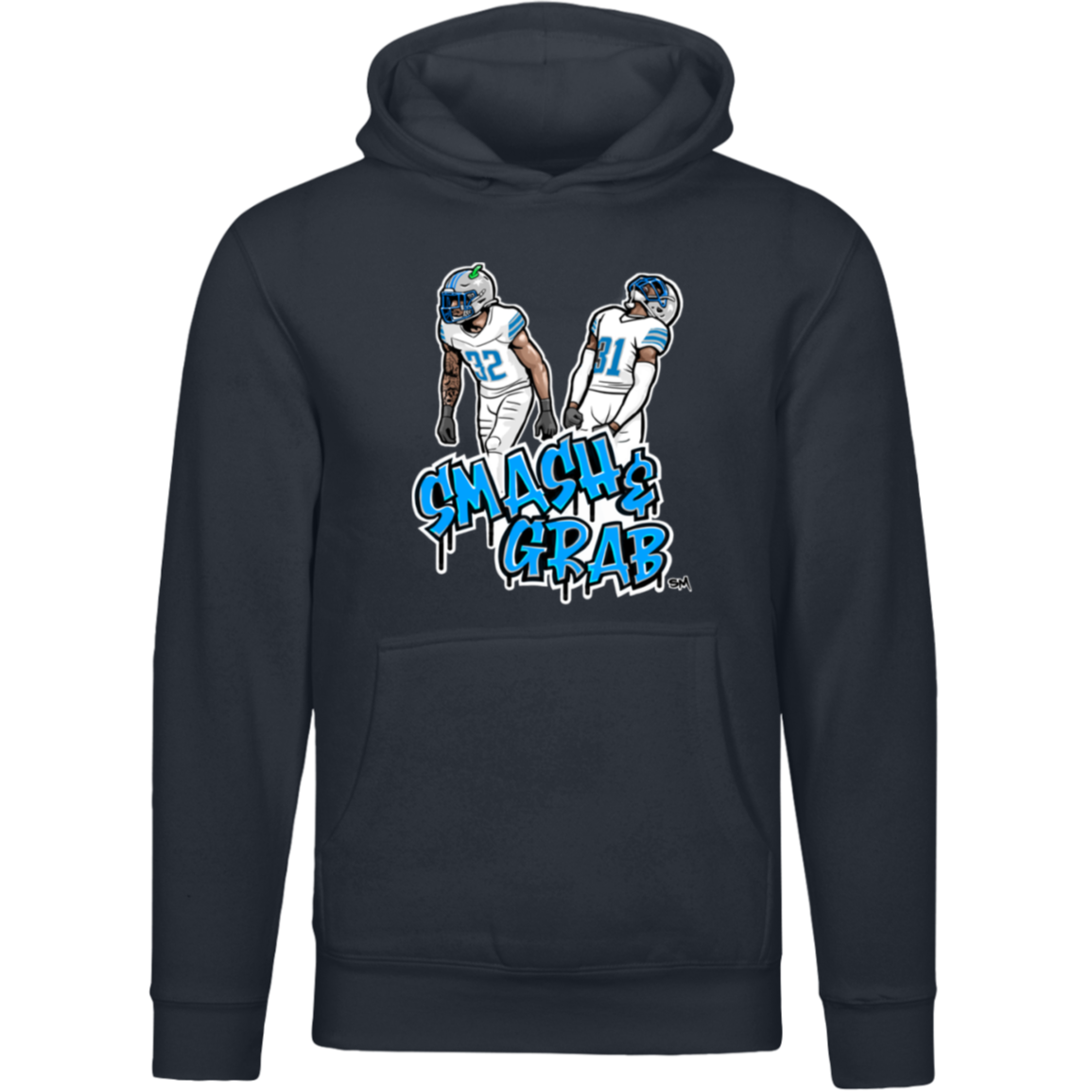 Smash & Grab Unisex Hoodie with White Jersey