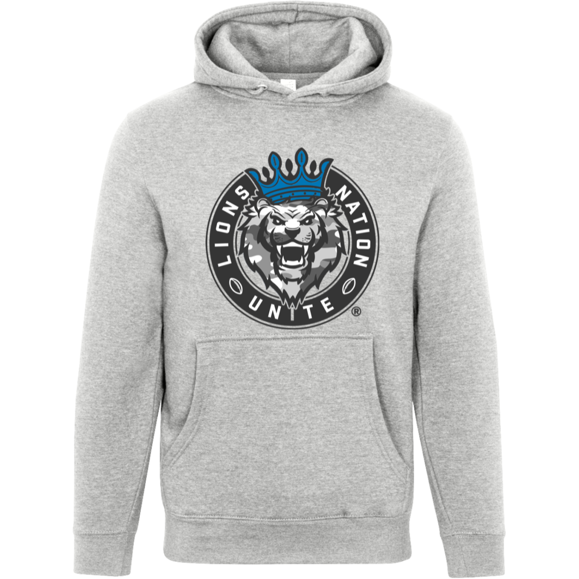 Lions Nation Unite Military Blue Crown Unisex Premium Hoodie