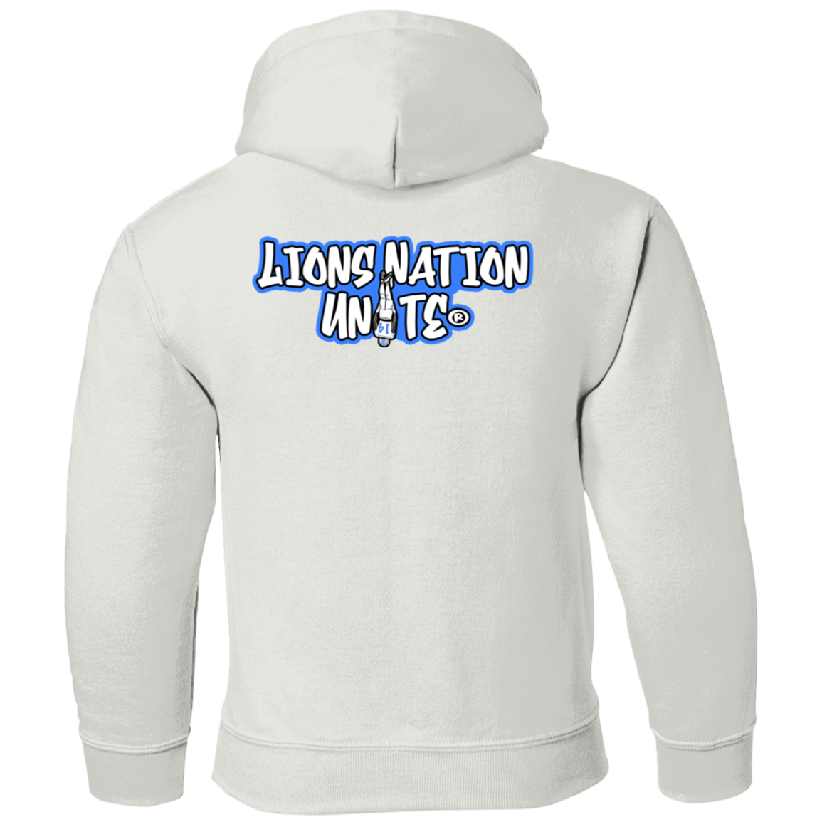 Detroit GRIT White Youth Pullover Hoodie