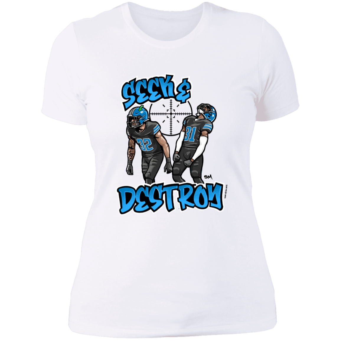 Seek & Destroy Women's White T-Shirt