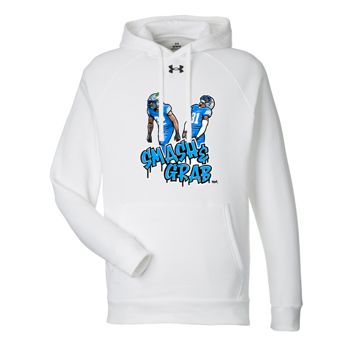 Smash & Grab Under Armour Men's Hoodie with Blue Jersey