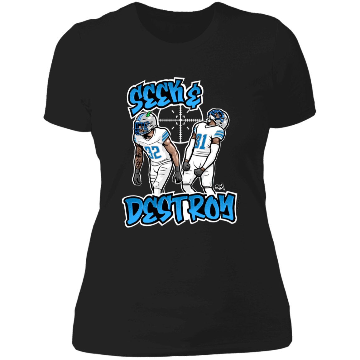 Seek & Destroy Women's Black T-Shirt