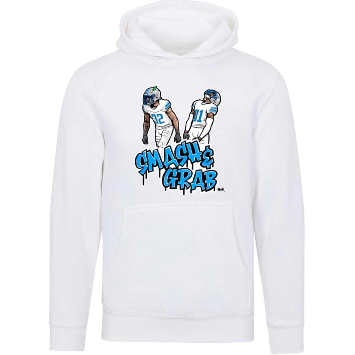 Smash & Grab Unisex Hoodie with White Jersey