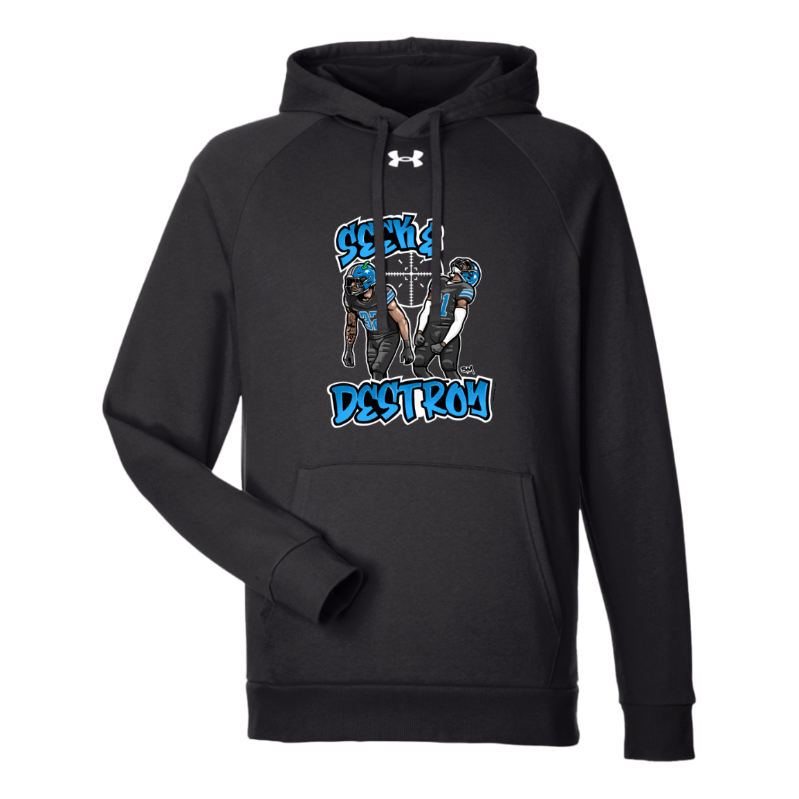 Seek & Destroy Under Armour Men's Rival Fleece Black Hoodie