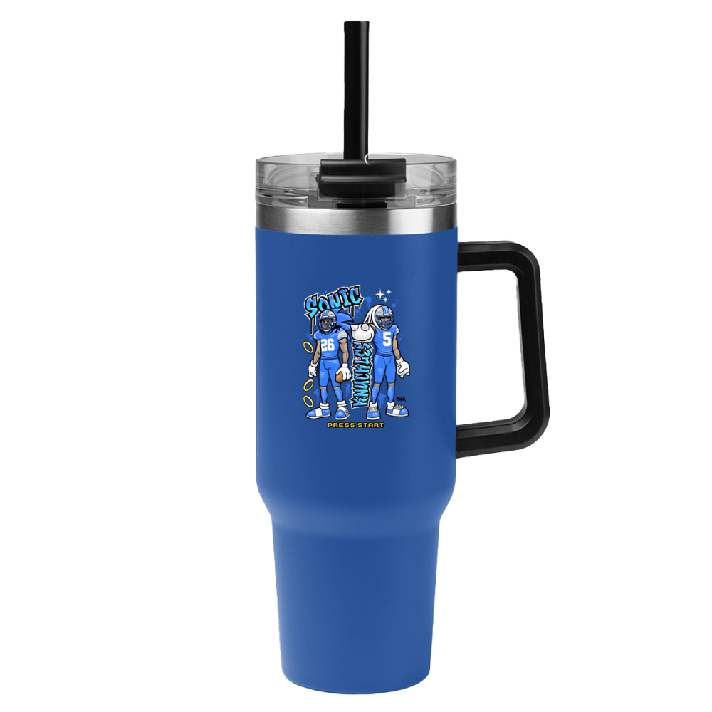 Sonic & Knuckles 40 oz Tumbler – Blue Jersey Edition