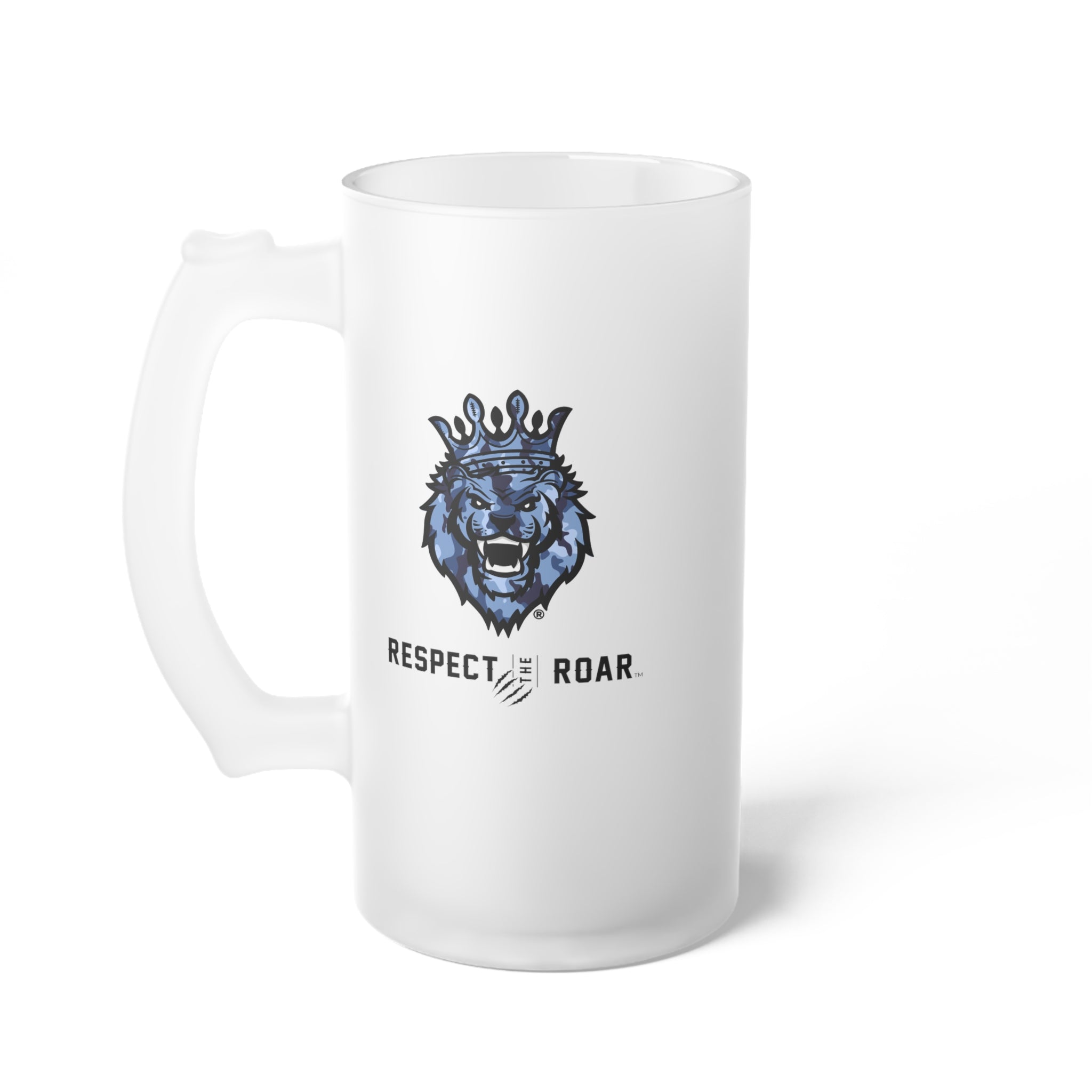 Set of 4 - Respect the Roar® Frosted Beer Mugs (Blue)